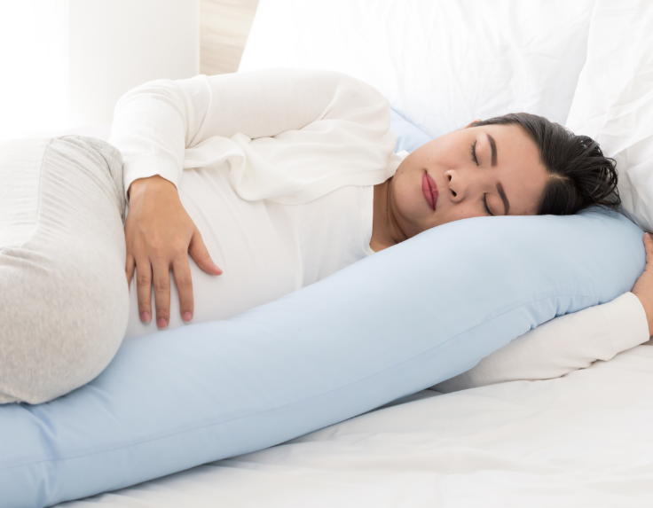 Cold and Fever During Pregnancy : Pregnant woman is sleeping due to fever